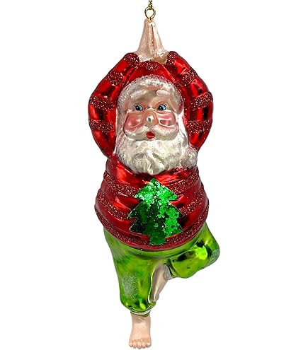アスティエ　クリスマスオーナメント YOGA SANTA Amazon.com: Yoga Christmas Ornaments - Set of 3 Yogi Santas in